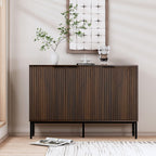 Fluted Sideboard, Buffet Cabinet with Storage, Wooden Accent Console Cabinet with Doors and Adjustable Shelves, for Living Room, Dining Room, Entryway, Hallway, 47.3"
