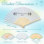 30Ps Personalized Wedding Fans for Guests, Custom Name/Date Fabric with Engraved Wooden Handle, Unique Bridal Shower, Birthday & Graduation Party Favors (Fan Cloth)