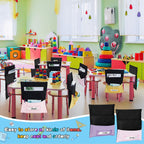 Maitys 24 Pcs Chair Storage Pocket 16 x 19 Inch Large Chair Pocket Classroom Seat Organizer 8 Color Seat Storage with Name Tag Slot for School Classroom Student Kindergarten (Macaron Color)