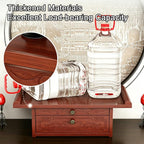 Altar Table Personal Meditation Shrine Buddhist Altar Table Retro Chinese Style Altar Shelf with Retractable Pull-Out Shelf and Drop-Down Door Storage Compartment 50cm/19.6in