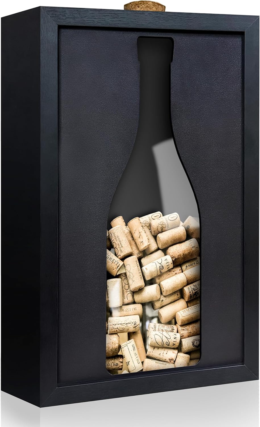 flinelife Wooden Wine Cork Holder, 13x8, Wine Cork Collector Shadow Box - Perfect for Wine Lover Gift