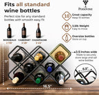 Metal Wine Rack – Matte Black Carbon Steel, 10-Bottle Countertop & Hangable Wine Holder, Modern Geometric Design, Rustproof, Under-Cabinet Display, No Assembly Needed for Countertop Use