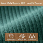 Single Couch Sofa for Small Spaces 2 in 1 Convertible Sofa to Lounger Comfy Bean Bag Chair for Adults with Removable Cover with Pillows for Bedroom, Apartment, Office (Green, 35.43" Single Sofa)