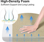 Shinnwa Dining Chair Cushions Set of 4, Non-Slip Kitchen Chair Cushions with Ties and Machine Washable Cover, Sef of 4, 17 x 16.5 x 2in, Natural Linen