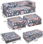 Cvortll Modular Kids Play Couch, Glow in Dark Kids Sofa, Child Sectional Sofa, Toddler Play Couch Fold Out Kid Sofa for Playroom & Bedroom Furniture for Boys Girls, Ball