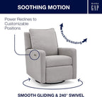 babyGap Harlowe Power Recliner with USB-A & Charging Port by Delta Children - Greenguard Gold Certified – Stain-Resistant Performance Fabric is Oeko-TEX Standard 100 Certified, Ash