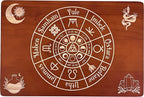 Altar Table, Meditation Table, Small Altar Table, Wooden Witch Altar, Wiccan Alter Table, Buddhist Shrine, Engraved Wheel of The Year on Table Top, 12 × 8 inches
