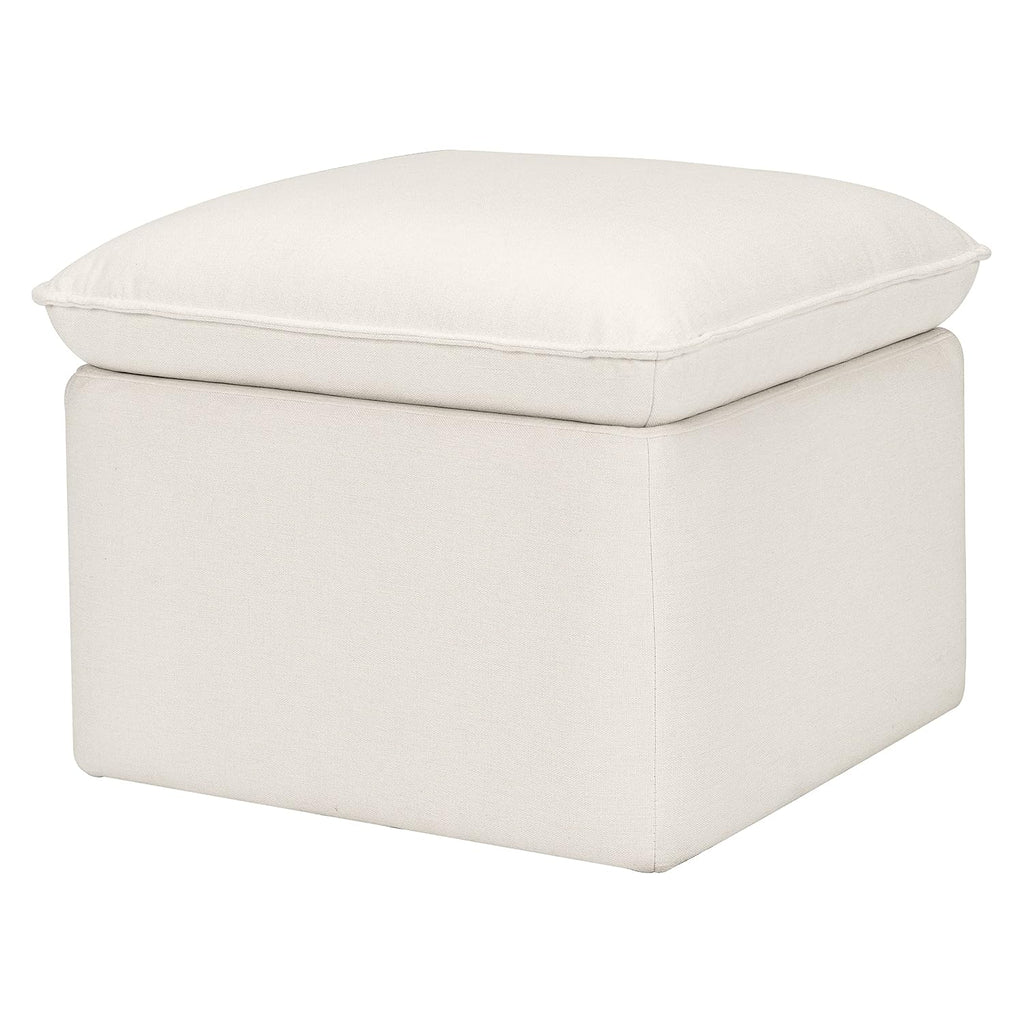 Babyletto Cali Storage Ottoman in Performance Cream Eco-Weave, Water Repellent & Stain Resistant, Greenguard Gold Certified and CertiPUR-US® Certified