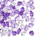 DomeStar 150PCS Fake Ice, Vase Filler Purple Fake Diamonds Plastic Clear Gems Crystals for Table Scatter Decoration