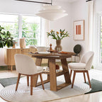 43.3in-59in Extendable Round Dining Table for 4-8, Modern Kitchen Oval Dining Table with Removable Leaves Space Saving, Wood Base with Storage Shelf for Kitchen Living Room, Walnut Style 2
