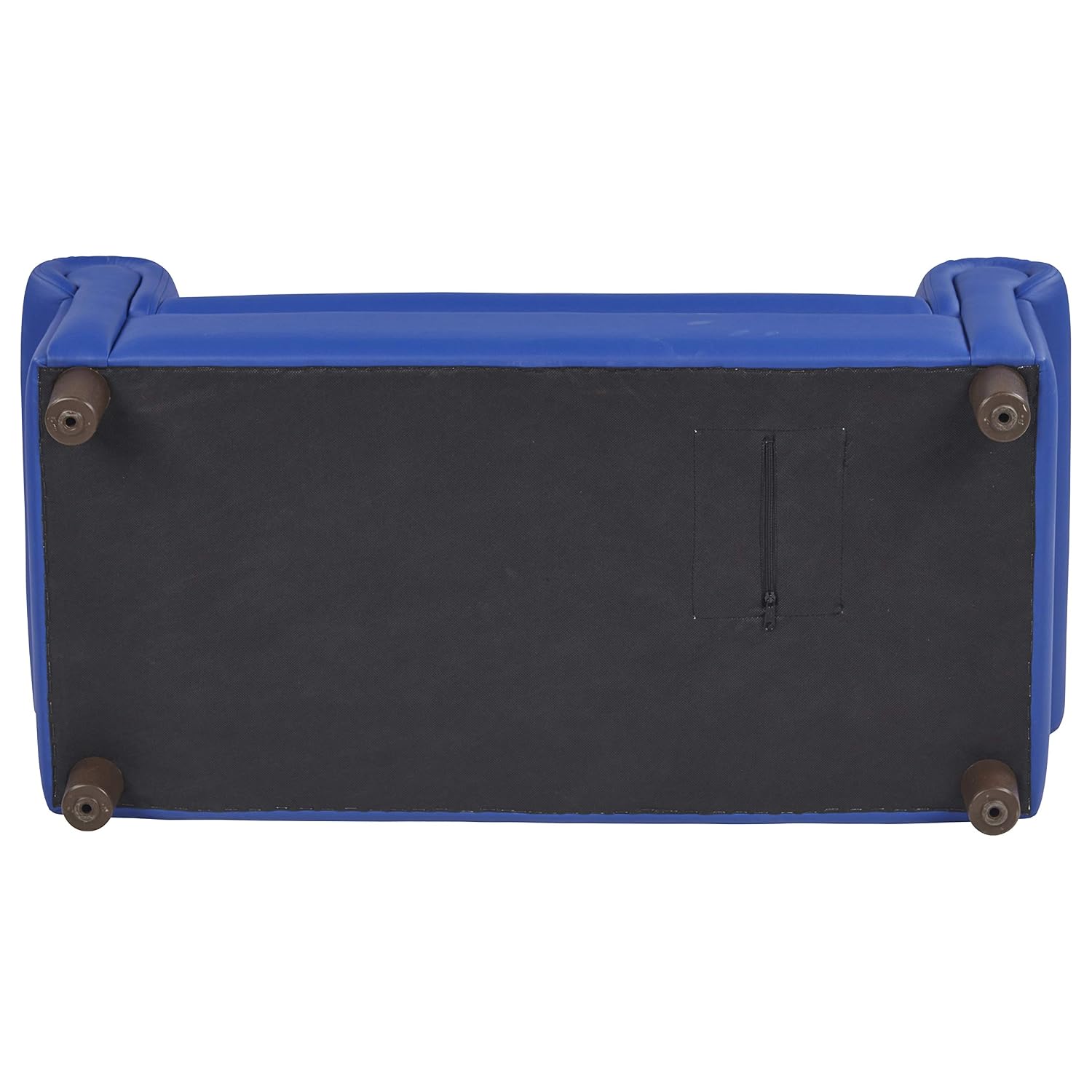 Little Lux Upholstered Preschool Sofa, Plush Furniture for Kids Room, Classroom, Daycare - Blue