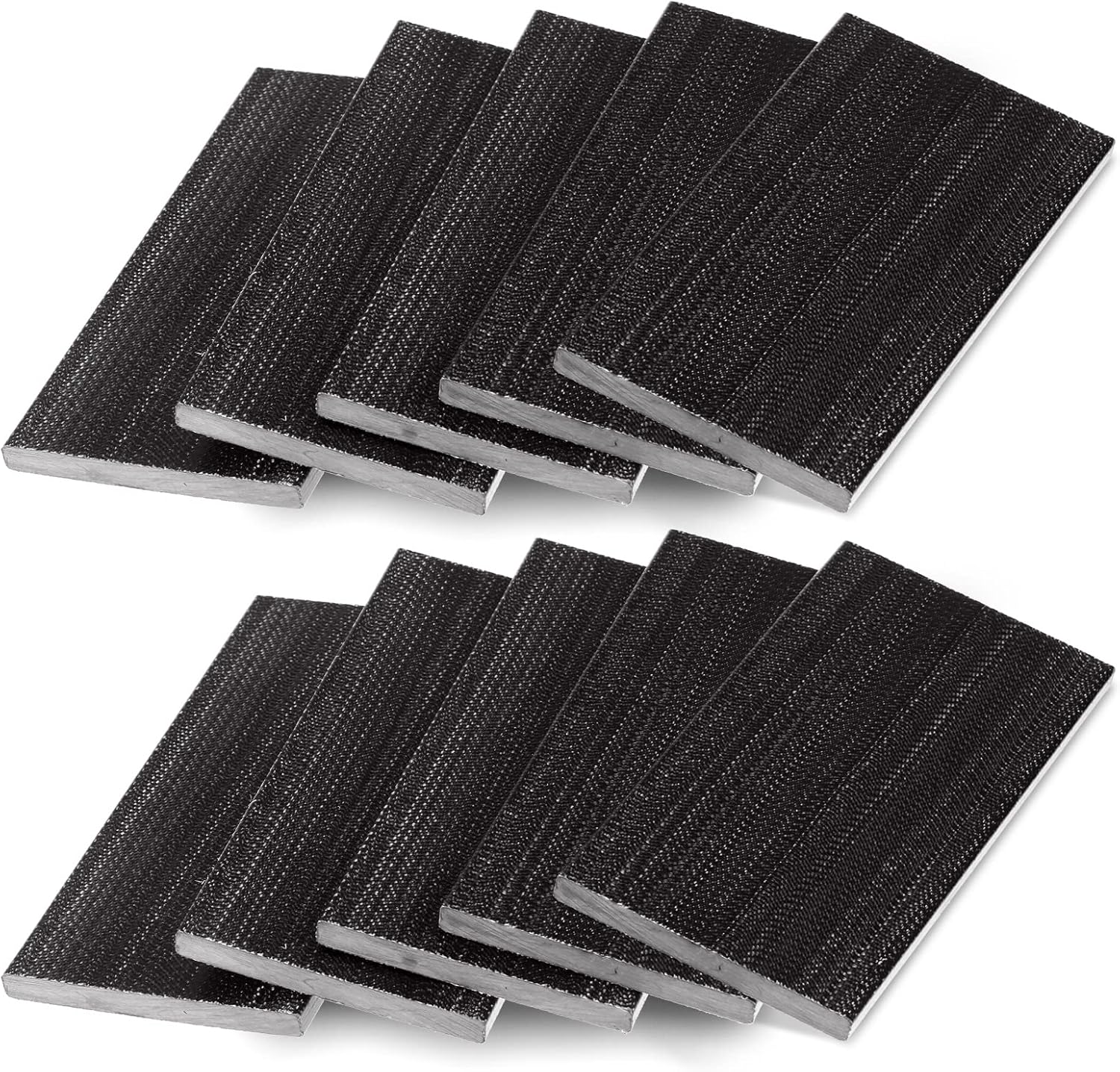 Tondiamo Patio Chair Spring Plates Black Swivel Rocker Fiberglass Spring Plates Replacement Parts for Universal Outdoor Patio Furniture, 5 x 2.5 x 0.25 Inch(Black,10 Pieces)