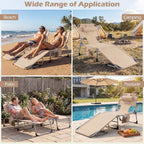 GYMAX Tanning Chair with Face Hole, Sun Bathing Lounge Chairs for Outside with Side Pocket, Folding Portable Face Down Layout Tanning Chair Beach, Backyard, Poolside, Lawn (Sand,1)