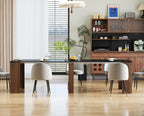 SSLine Rectangular Extendable Dining Table 35"-118" Super Long Conference Meeting Table for 6 8 10 12 People Black Walnut Expandable Kitchen Tables for Home Office Computer Table
