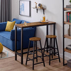 Mr IRONSTONE Bar Table, 53" Pub High Top Rectangular Bar Height Sofa Table Dining Table, for Narrow Space, Living Room, Vintage