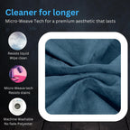 Bean Bag Stuffed Animal Storage Chair Cover (No Filler) for Kids and Adults. Extra Large Bird's Nest Beanbag Memory Foam Soft Premium (Navy Blue, 3 ft (Cover Only))