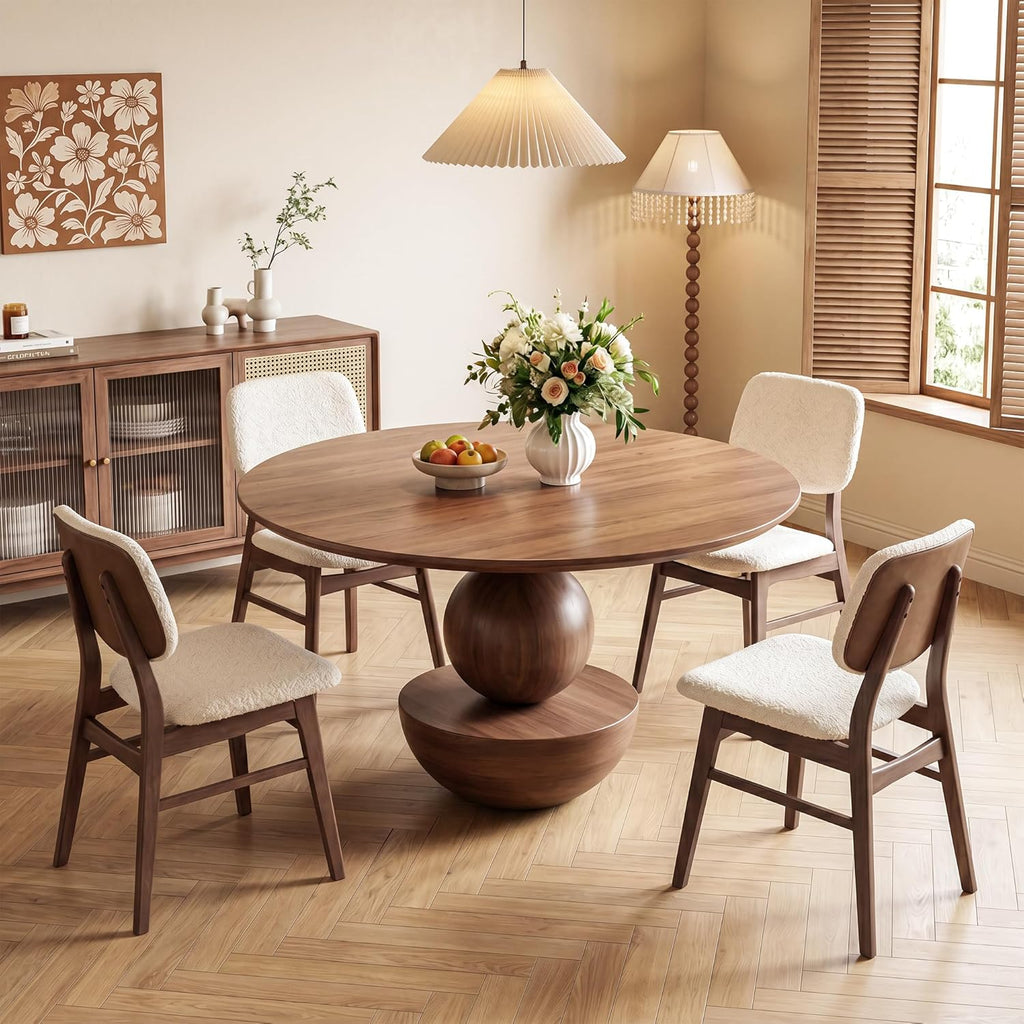 Dining Chairs Set of 2, Mid-Century Modern Dining Room Kitchen Dinner Chairs, Upholstered Vanity Living Room Chairs, Open Back and Padded Seat for Home/Kitchen/Living Room/Bedroom