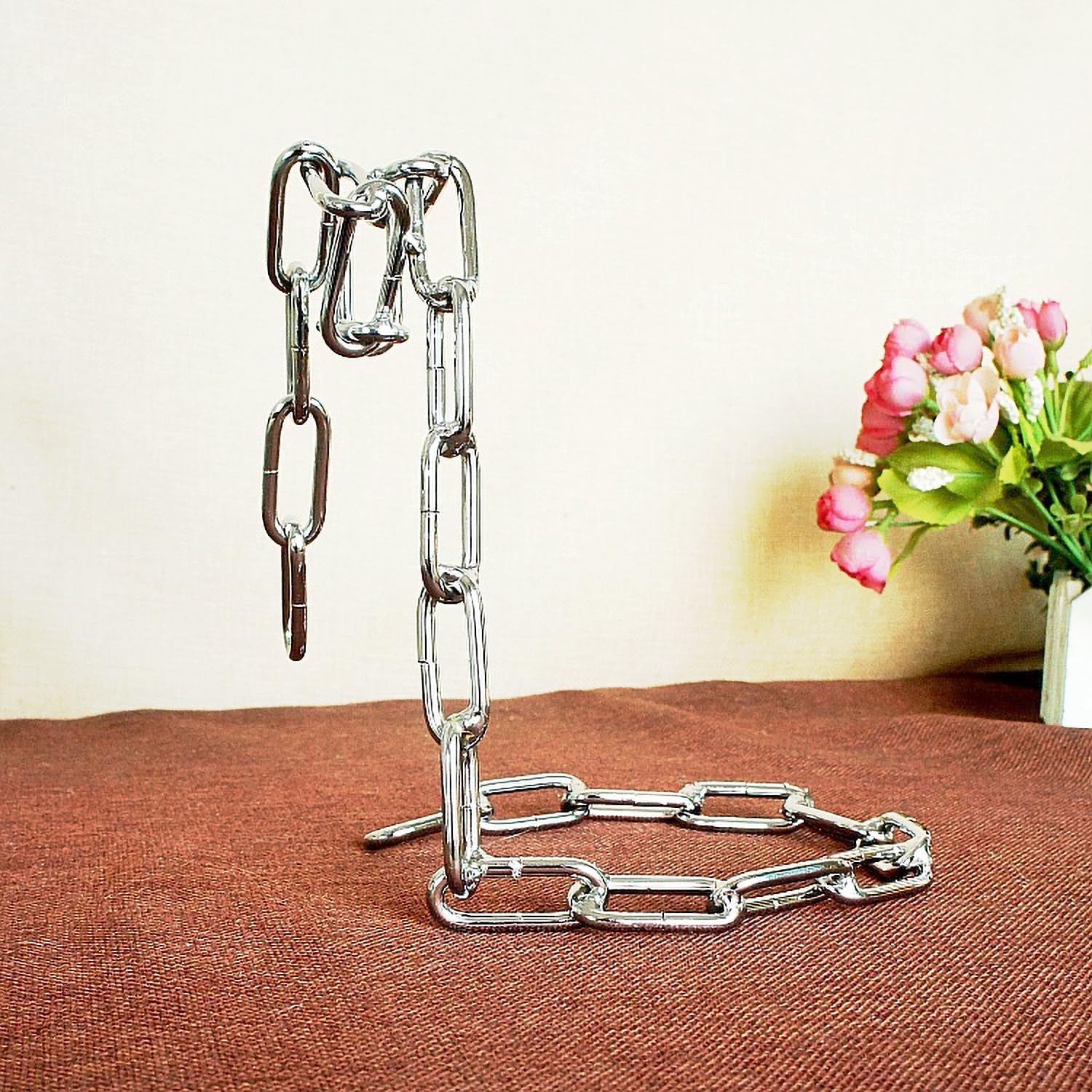 Floating Wine Bottle Holder - Magic Steel Chain Wine Rack, Metal Wine Bottle Holder, Wine Bottle Stand for Bar and Home Decoration (Silver)