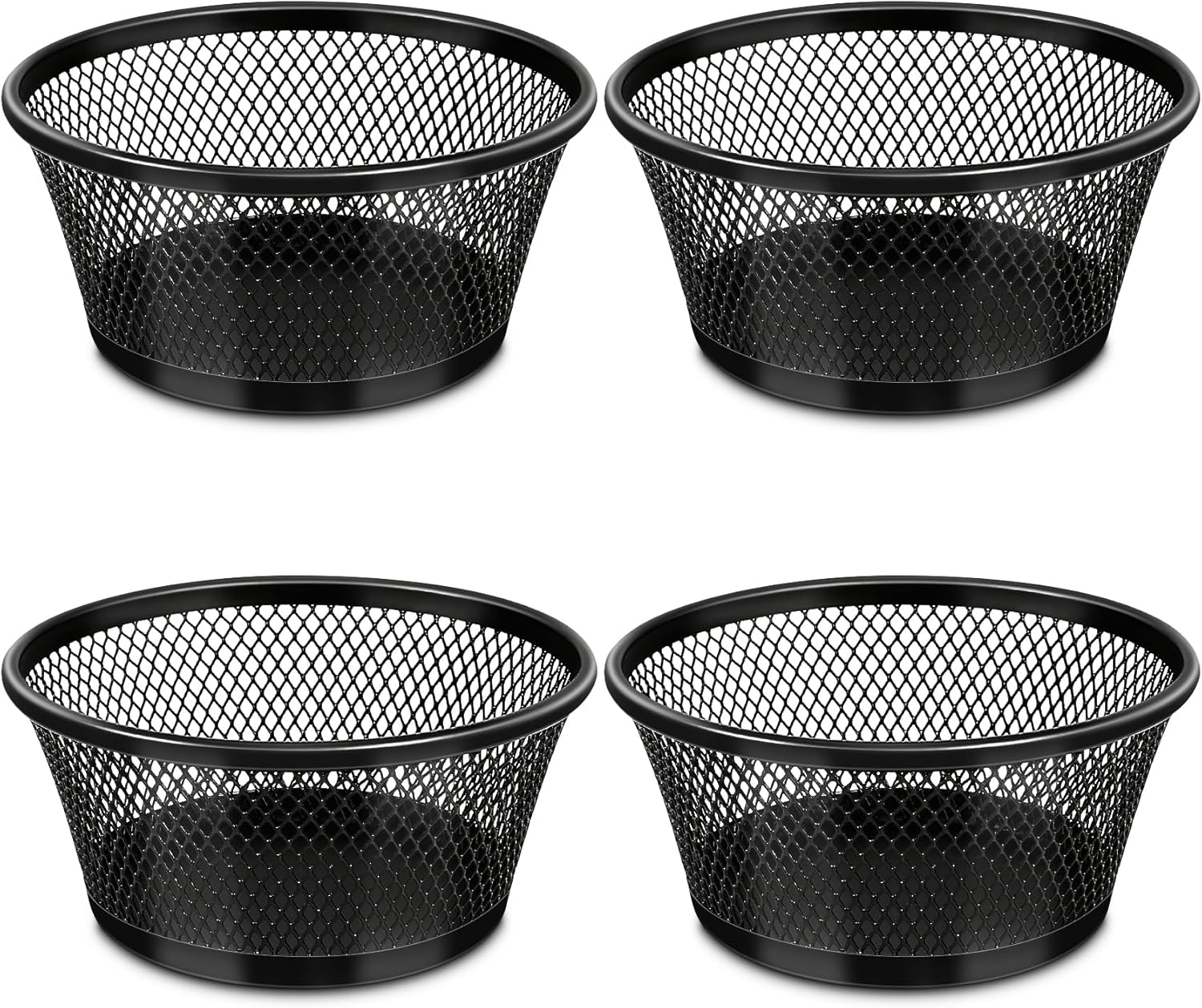 Smgmg Paper Clip Holder, Paperclip Holders for Desk, 4 Pack Paperclip Holder, Magnetic Paper Clip Holder for Desk, Paper Clip Dispenser, Paper Clip Organizer Office (Black)