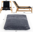 Modern Accent Chair for Living Room, Comfy Corduroy Chaise Lounge with Solid Wood Base, Oversized Single Sofa Reading Armchair with Thick Padded Cushion for Bedroom Small Spaces, Dark Grey