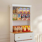 71" White Farmhouse Kitchen Pantry Cabinet Set of 4— Freestanding Coffee Bar with Glass Doors or Drawers, Microwave Stand, Large Storage Hutch with Adjustable Shelves for Kitchen, Living Room