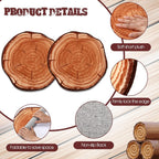 12 Pcs Round Carpet Rugs 15 Inch Non Slip Accent Mats Soft Plush Floral Floor Mats for Living Room Bedroom Entryway Vanity Dorm Apartment Home Decor (Stump)