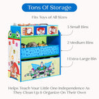 Delta Children - Toy Story Design & Store 6 Bin Toy Storage Organizer - Greenguard Gold Certified, Blue