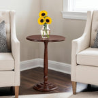 Convenience Concepts Classic Accents Amelia Spindle Table 18" - Traditional Solid Wood Round Side Accent, Display Pedestal for Transitional Living Room, Entryway, Hallway, or Bedroom, Espresso