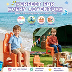 Red Kids Folding Chair Easy to Store, Suitable for Ages 3+ | This foldable chair helps correct poor sitting posture. Stylish, sturdy and easy to store. Applicable to any occasion.