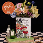 Steel Mill & Co. Ceramic Book-Shaped Vase, Through the Looking Glass | Original Large Decorative Vases for Home Decor, Cute Classic Bookshelf Decor, Unique Vase for Book Lovers