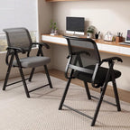 Padded Folding Chair, Folding Chairs with Cushion, Foldable Chairs Indoor for Bedroom Patio Party Event Foldable Dining Chairs(Gray)