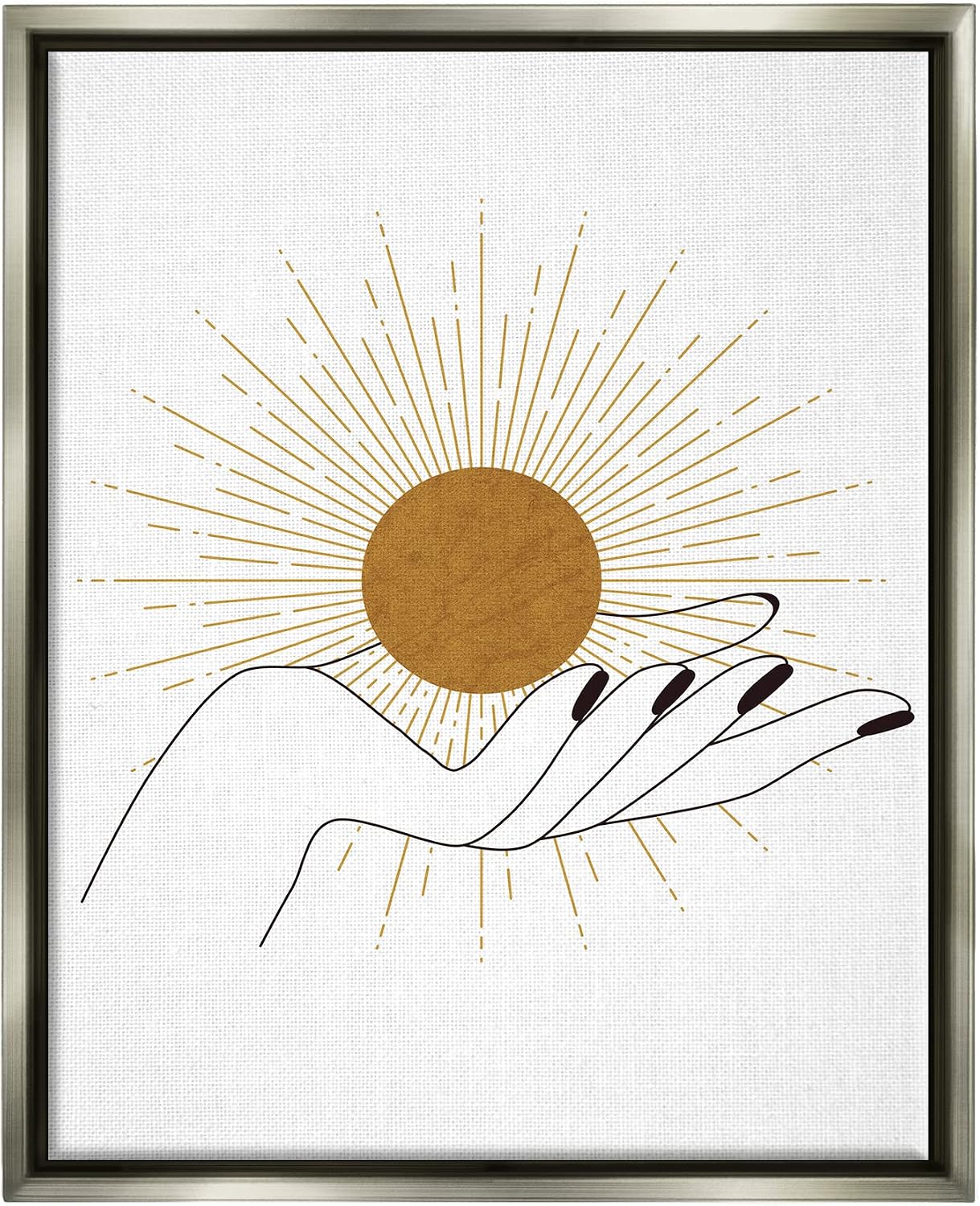 Stupell Industries Hand Holding Deco Inspired Sun with Rays, Design by JJ Design House LLC