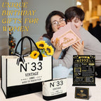 YeohJoy 33rd Birthday Gifts for Women Canvas Tote Bag Travel Gear, Unique 33 Years Old Gifts for Wife Mom Sister Aunt Friends Her, Vintage N°33 Handbag & Cosmetic Bag & Back in 1993 Poster