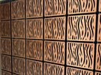 Hanging Wood Divider Panels, Teak Finish, 12 Pack