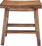 Durango 20-Inch Saddle Seat Stool – Backless Solid Wood Kitchen Stool for Dining Table, Counter, or Entryway – Rustic Farmhouse & Industrial Accent Seating by Alaterre Furniture