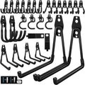 28 Pack Garage Hooks Heavy Duty - Garage Storage and Organization Ladder Hooks with Non Slip PVC Coating for Hanging Bike，Ladder，Garden Tools，Hose