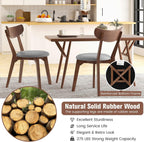 KOTEK Dining Chairs Set of 4, Mid Century Modern Kitchen Chairs with Rubber Wood Legs, Cushioned Seat, Curved Backrest, Wooden Side Chairs for Dining Room, Living Room