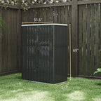Multi-Function White Storage Tower, Sized 52x28x69 Inches - A Weatherproof Solution for Organizing Tall Tools and Equipment