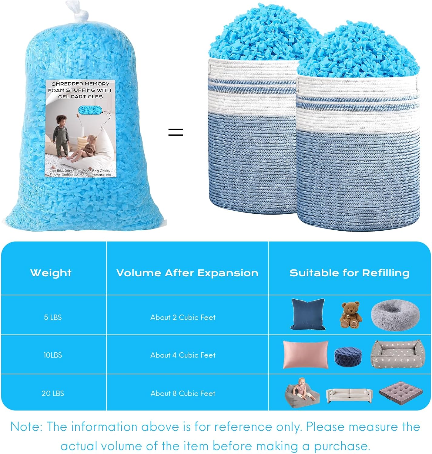 Bean Bag Filler, 10lbs Shredded Memory Foam Filling, Bean Bag Chair Filling Stuffing, Bean Bag Refill Insert, Punching Bag Filler, Pillow Filler Stuffing for Stuffed Animals/Couch/Dog Bed/Coop