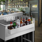 GRIDMANN 32-inch Single Speed Rail - Stainless Steel Liquor Bottle Holder Rack for Bars