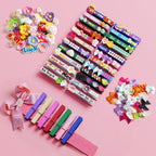 Dufvrpe Cheer Pins Kit with 100pcs 2.8" Clips - 80 Mini Bows, 12 Cheer Ducks, 416 Letters & 35 Decorations for Cheerleaders, Volleyball Teams | Spirit Clips with Glue & Tools