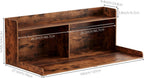 Unionly 2-Tier Washer Dryer Countertop with Clothes Rail，Laundry Topper with Edge and Non-Slip Pad for Washer and Dryer Laundry Hamper Counter Storage Organization (Rustic Brown, Full)