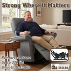 Havora Power Swivel Rocker Recliner for Nursery, Compact 29.9” Electric Glider Recliner Chair for Small Spaces, 270° Swivel, Quiet Rocking Nursing Chair for Living Room Bedroom, Dark Gray