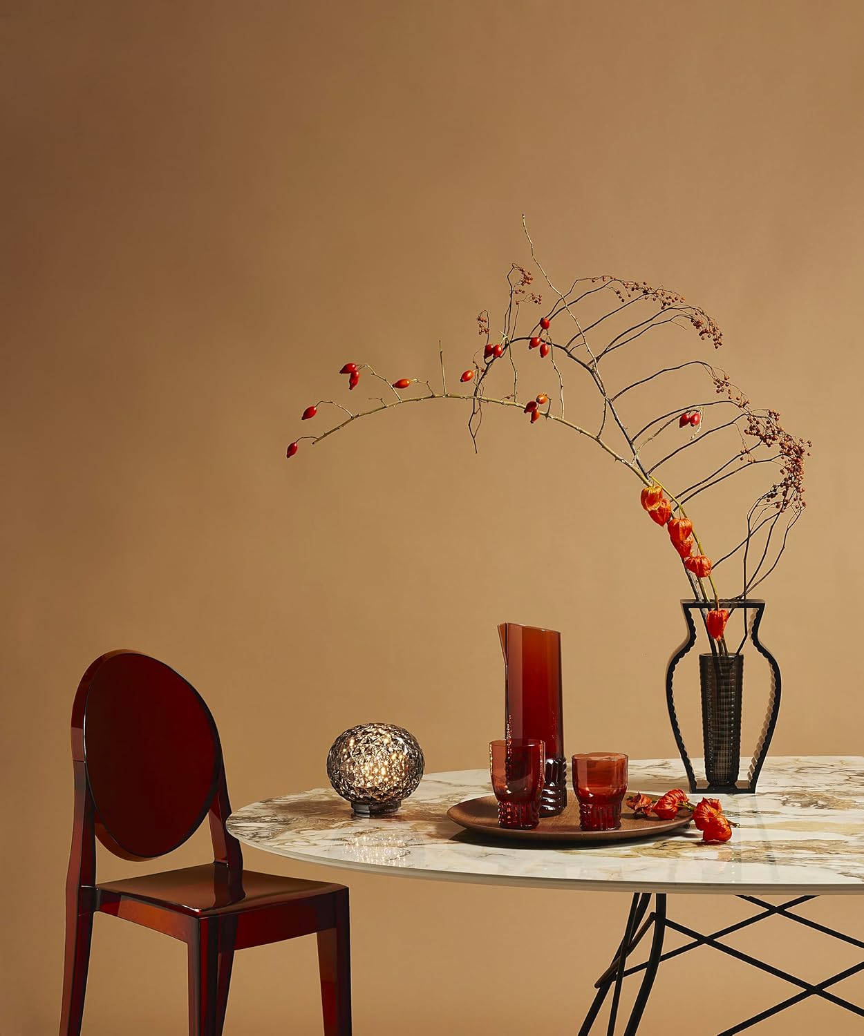Kartell Victoria Ghost Chair, Set of 2, Amber