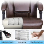 Kneading Massage Executive Office Chair, 3D Back Massage Heated Office Desk Chair with Reclining Backrest, Footrest & Height Adjustment