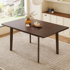 60" Dining Table for 6-8, Large Rectangular Kitchen Table, MDF Top with Rubber Wood Legs, Sturdy Modern Farmhouse Table for Dining Room Kitchen, Walnut