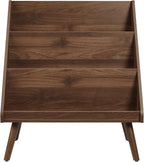 Crosley Furniture Liam Medium Mid-Century Modern Vinyl Record Storage Stand, Media Console for Records, Walnut