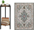 HOOBRO Small Round Side Table, 5 x 7 ft Area Rugs Washable, 28.7" H Tall Coffee Drink Table,Living Room Rugs for Bedroom, Small Circle End Table, Non-Slip Carpets, BF167BZ01-GN03AR01