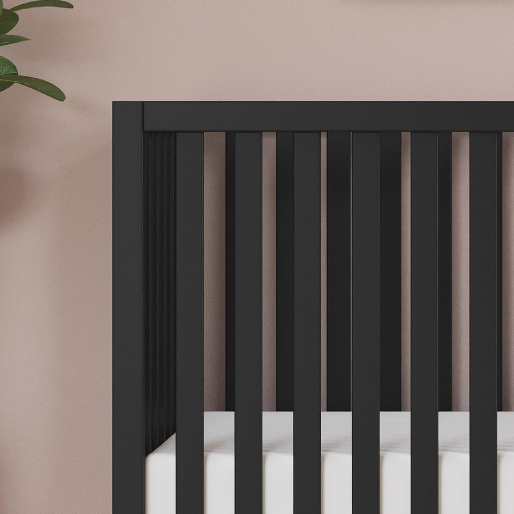 Child Craft SOHO 4-in-1 Crib and Dresser Nursery Set, 2-Piece, Includes 4-in-1 Convertible Crib and 3-Drawer Dresser (Ebony)
