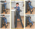 OCODILE Adjustable Foldable Toddler Tower – Folding Tower for Kids | Montessori Toddler Kitchen Step Stool Helper for Independence - Gray